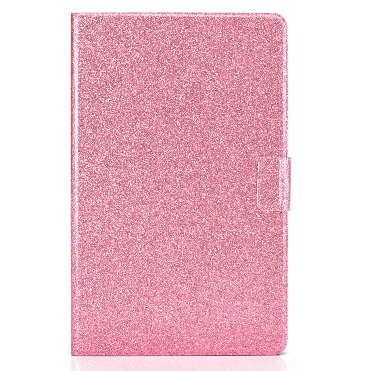 For Samsung Galaxy Tab A11 / A9 Glitter Powder Leather Tablet Case(Pink) by bashfashion