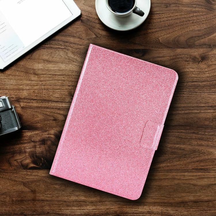 For Samsung Galaxy Tab A11 / A9 Glitter Powder Leather Tablet Case(Pink) by bashfashion