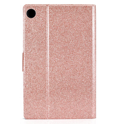 For Samsung Galaxy Tab A11 / A9 Glitter Powder Leather Tablet Case(Rose Gold) by bashfashion