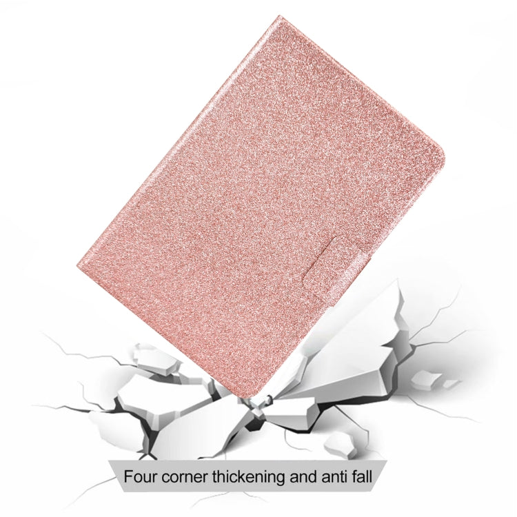 For Samsung Galaxy Tab A11 / A9 Glitter Powder Leather Tablet Case(Rose Gold) by bashfashion