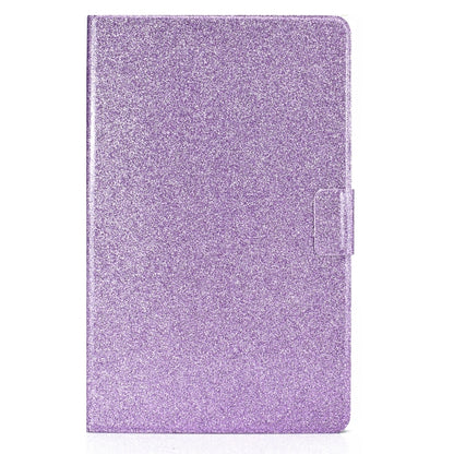 For Samsung Galaxy Tab A11 / A9 Glitter Powder Leather Tablet Case(Purple) by bashfashion