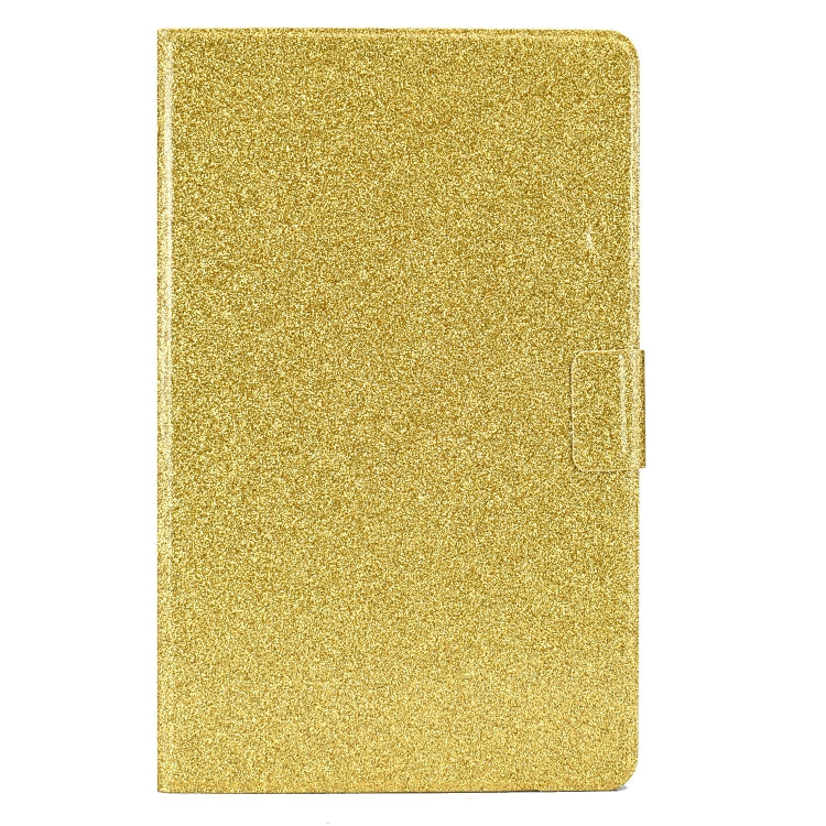 For Samsung Galaxy Tab A11 / A9 Glitter Powder Leather Tablet Case(Gold) by bashfashion