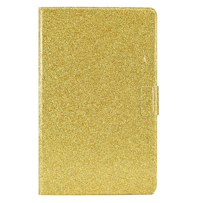 For Samsung Galaxy Tab A11 / A9 Glitter Powder Leather Tablet Case(Gold) by bashfashion