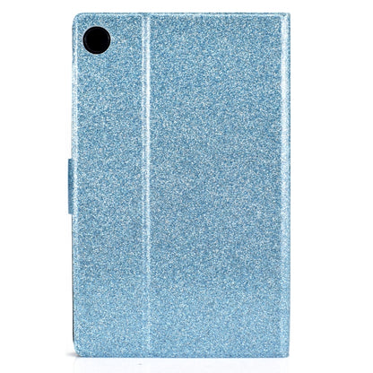 For Samsung Galaxy Tab A11 / A9 Glitter Powder Leather Tablet Case(Blue) by bashfashion