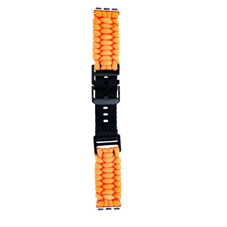 For Apple Watch Series 3 38mm Paracord Plain Braided Webbing Buckle Watch Band(Orange) by bashfashion