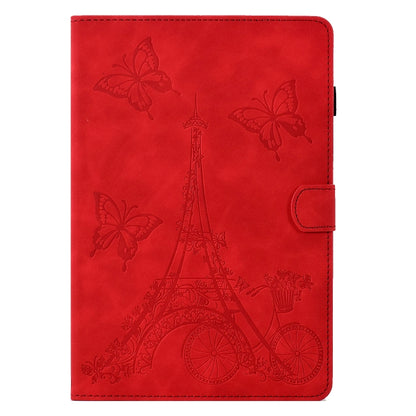 For Samsung Galaxy Tab A11 / A9 Embossed Tower Flip Leather Tablet Case(Red) by bashfashion