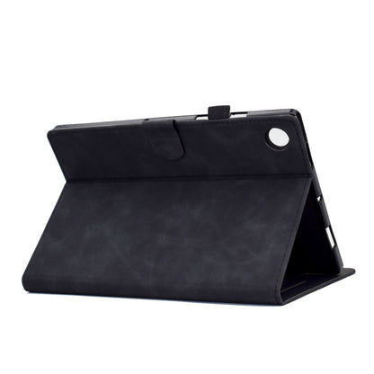 For Samsung Galaxy Tab A11+ / A9+ Embossed Tower Flip Leather Tablet Case with Sleep / Wake-up Function(Black) by bashfashion