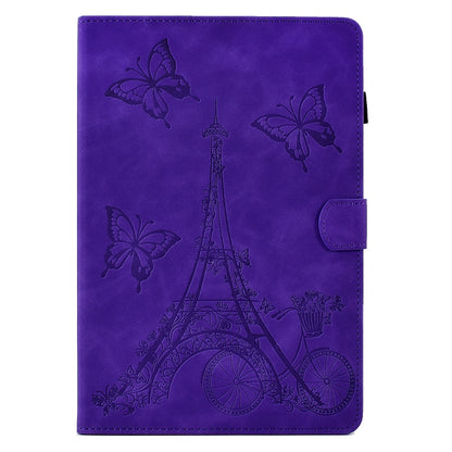 For Samsung Galaxy Tab A11+ / A9+ Embossed Tower Flip Leather Tablet Case with Sleep / Wake-up Function(Purple) by bashfashion
