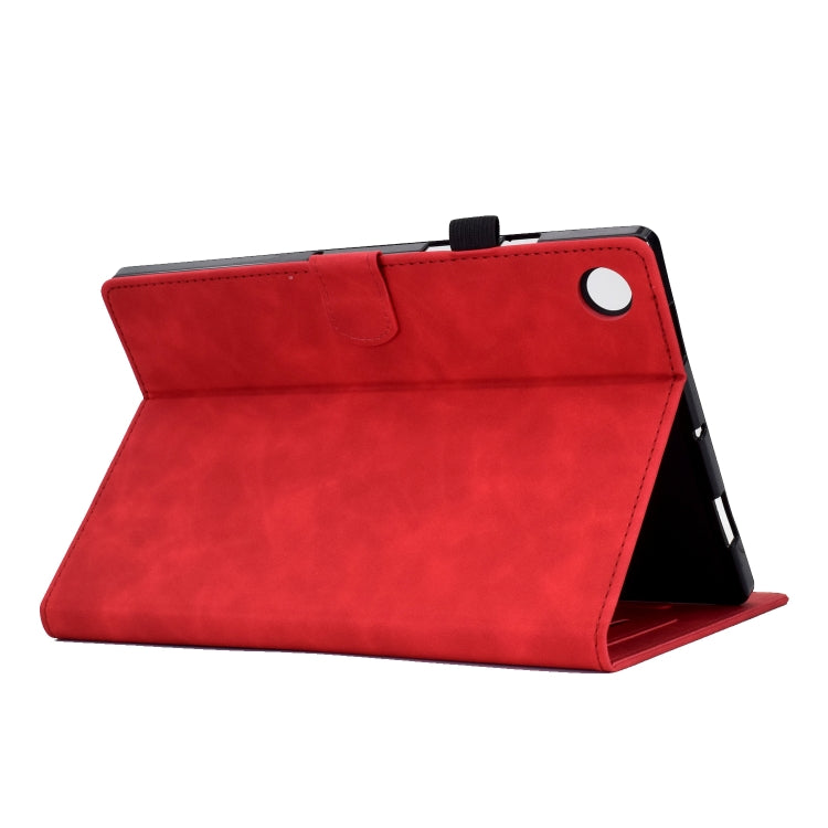 For Samsung Galaxy Tab A11+ / A9+ Embossed Tower Flip Leather Tablet Case with Sleep / Wake-up Function(Red) by bashfashion