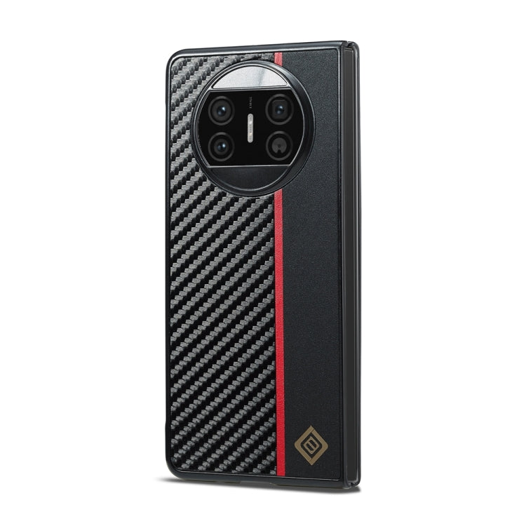 For Huawei Mate X3 LC.IMEEKE 3 in 1 Carbon Fiber Texture Shockproof Phone Case(Black) by LC.IMEEKE