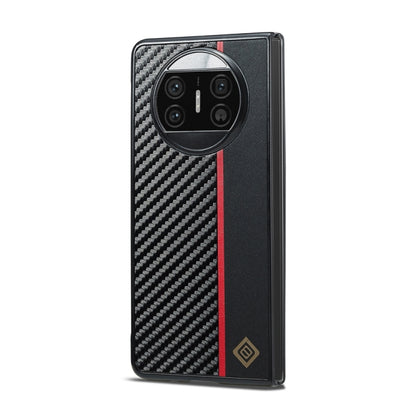 For Huawei Mate X3 LC.IMEEKE 3 in 1 Carbon Fiber Texture Shockproof Phone Case(Black) by LC.IMEEKE