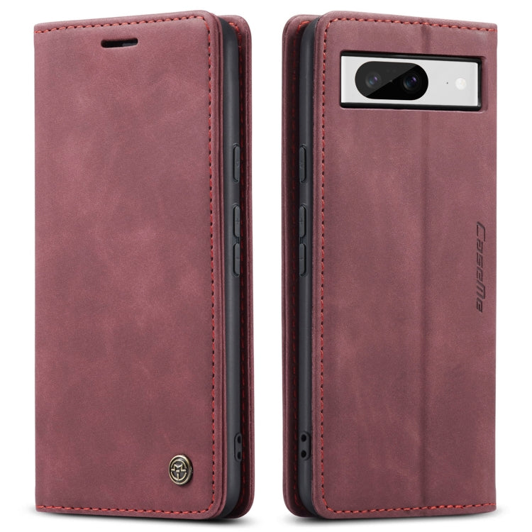 For Google Pixel 8 CaseMe 013 Multifunctional Horizontal Flip Leather Phone Case(Wine Red) by CaseMe