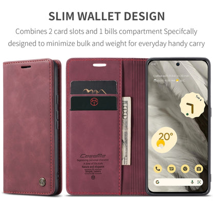For Google Pixel 8 CaseMe 013 Multifunctional Horizontal Flip Leather Phone Case(Wine Red) by CaseMe