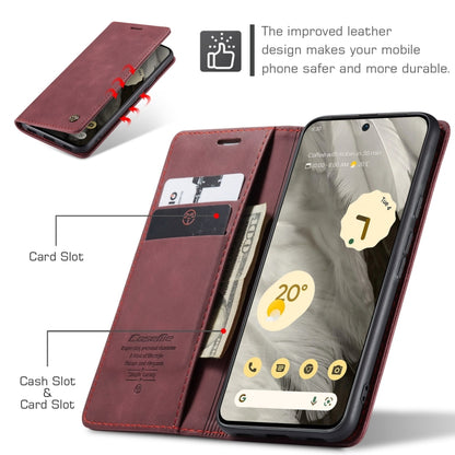 For Google Pixel 8 CaseMe 013 Multifunctional Horizontal Flip Leather Phone Case(Wine Red) by CaseMe