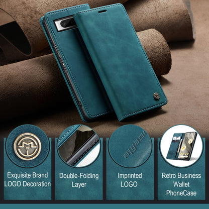 For Google Pixel 8 CaseMe 013 Multifunctional Horizontal Flip Leather Phone Case(Blue) by CaseMe