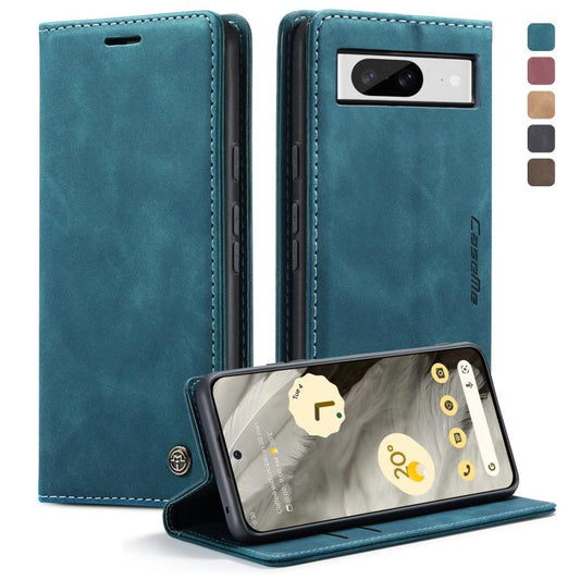 For Google Pixel 8 CaseMe 013 Multifunctional Horizontal Flip Leather Phone Case(Blue) by CaseMe