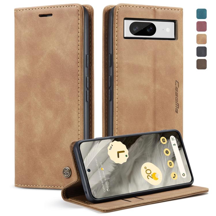 For Google Pixel 8 CaseMe 013 Multifunctional Horizontal Flip Leather Phone Case(Brown) by CaseMe