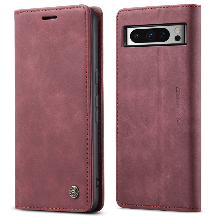 For Google Pixel 8 Pro CaseMe 013 Multifunctional Horizontal Flip Leather Phone Case(Wine Red) by CaseMe
