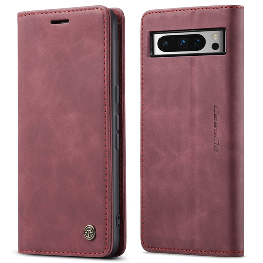 For Google Pixel 8 Pro CaseMe 013 Multifunctional Horizontal Flip Leather Phone Case(Wine Red) by CaseMe