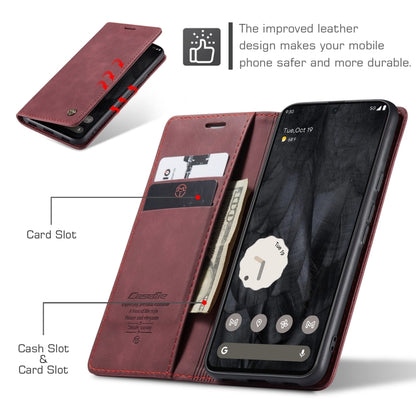 For Google Pixel 8 Pro CaseMe 013 Multifunctional Horizontal Flip Leather Phone Case(Wine Red) by CaseMe