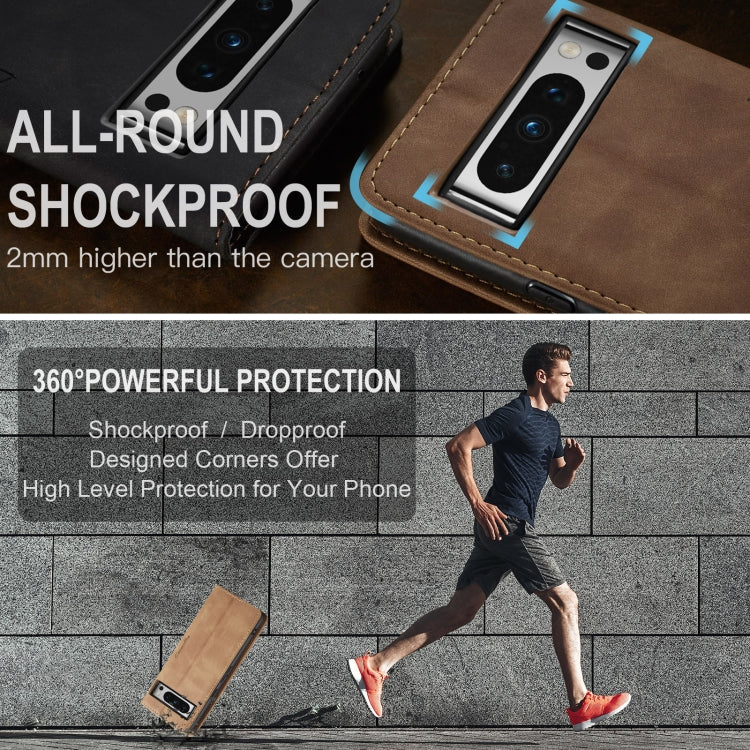 For Google Pixel 8 Pro CaseMe 013 Multifunctional Horizontal Flip Leather Phone Case(Brown) by CaseMe