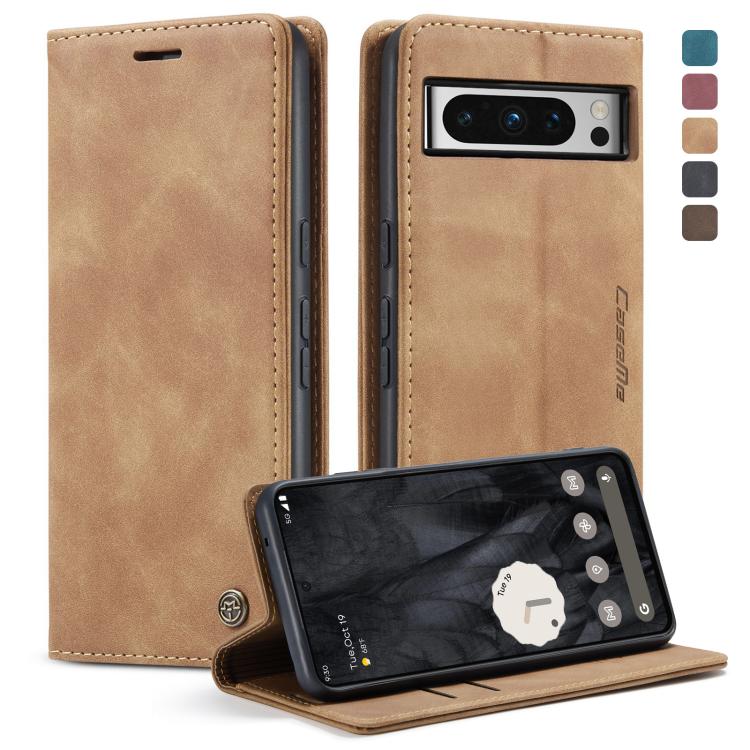 For Google Pixel 8 Pro CaseMe 013 Multifunctional Horizontal Flip Leather Phone Case(Brown) by CaseMe