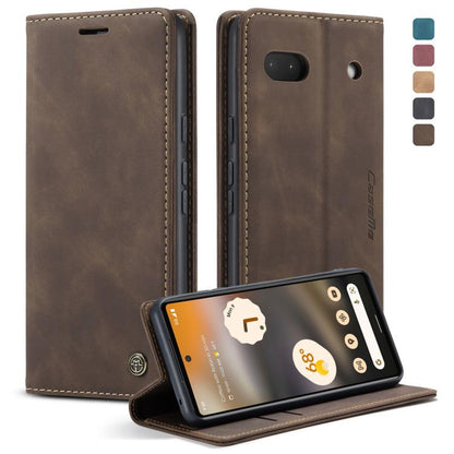 For Google Pixel 6A CaseMe 013 Multifunctional Horizontal Flip Leather Phone Case(Coffee) by CaseMe