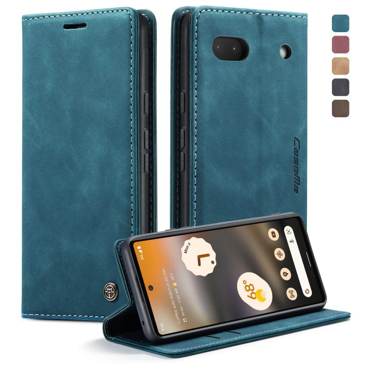 For Google Pixel 6A CaseMe 013 Multifunctional Horizontal Flip Leather Phone Case(Blue) by CaseMe