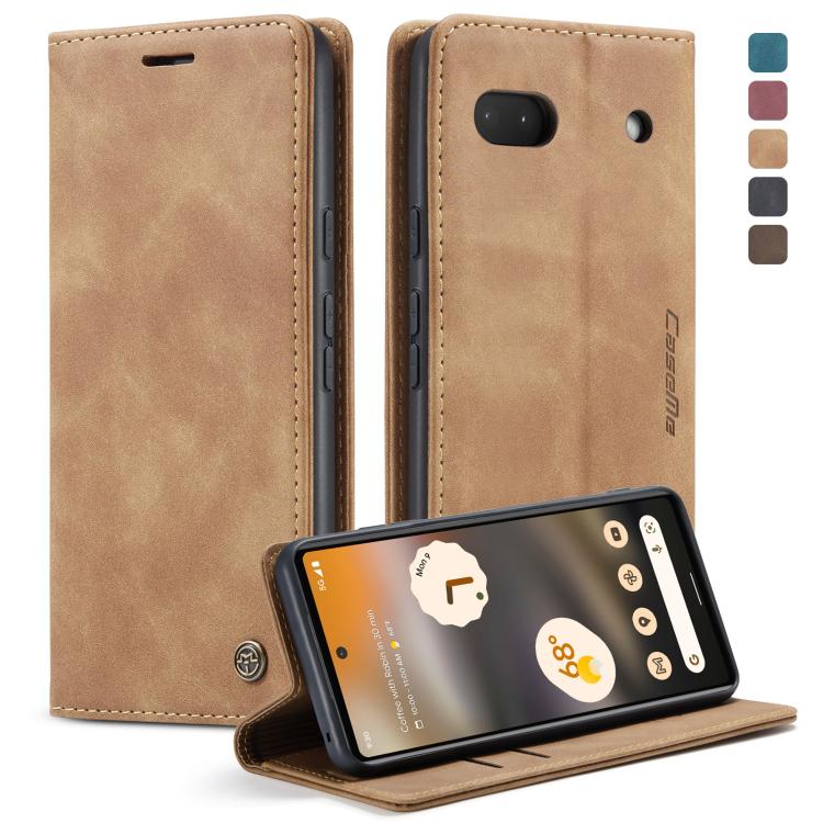 For Google Pixel 6A CaseMe 013 Multifunctional Horizontal Flip Leather Phone Case(Brown) by CaseMe