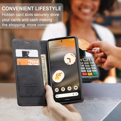 For Google Pixel 6A CaseMe 013 Multifunctional Horizontal Flip Leather Phone Case(Black) by CaseMe