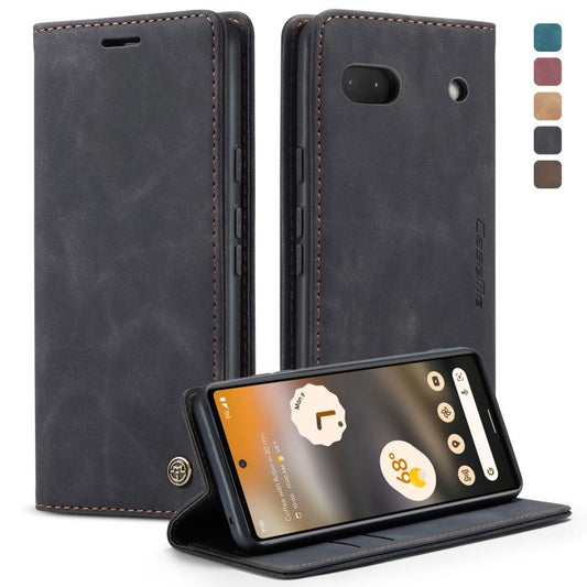 For Google Pixel 6A CaseMe 013 Multifunctional Horizontal Flip Leather Phone Case(Black) by CaseMe