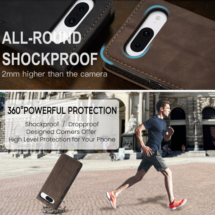 For Google Pixel 8A CaseMe 013 Multifunctional Horizontal Flip Leather Phone Case(Coffee) by CaseMe