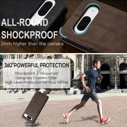 For Google Pixel 8A CaseMe 013 Multifunctional Horizontal Flip Leather Phone Case(Coffee) by CaseMe