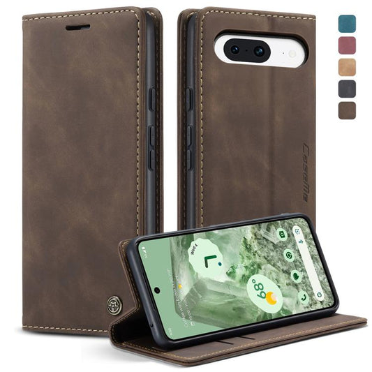 For Google Pixel 8A CaseMe 013 Multifunctional Horizontal Flip Leather Phone Case(Coffee) by CaseMe