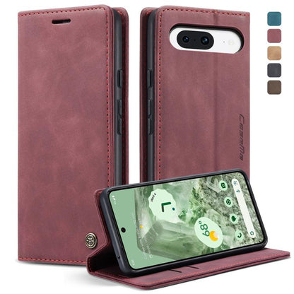 For Google Pixel 8A CaseMe 013 Multifunctional Horizontal Flip Leather Phone Case(Wine Red) by CaseMe