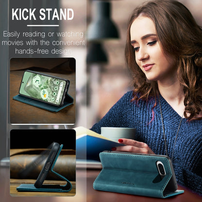 For Google Pixel 8A CaseMe 013 Multifunctional Horizontal Flip Leather Phone Case(Blue) by CaseMe