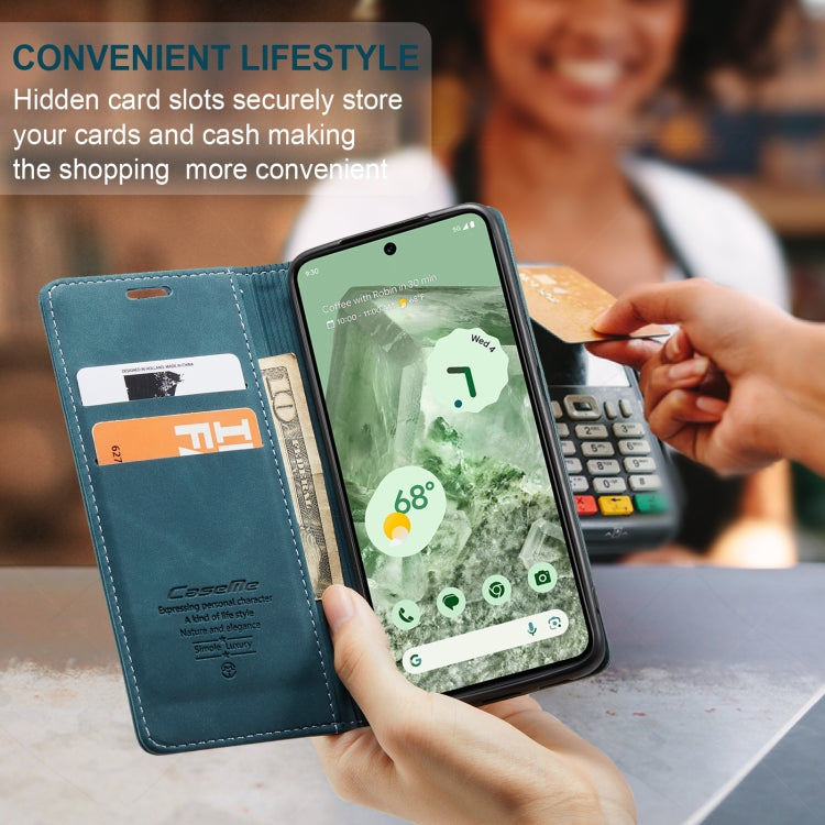 For Google Pixel 8A CaseMe 013 Multifunctional Horizontal Flip Leather Phone Case(Blue) by CaseMe