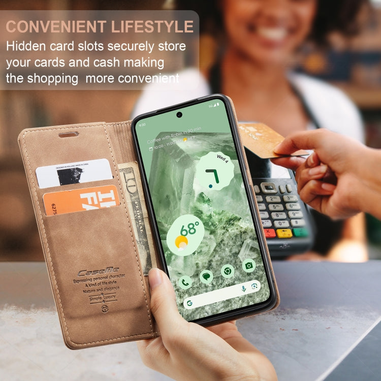 For Google Pixel 8A CaseMe 013 Multifunctional Horizontal Flip Leather Phone Case(Brown) by CaseMe