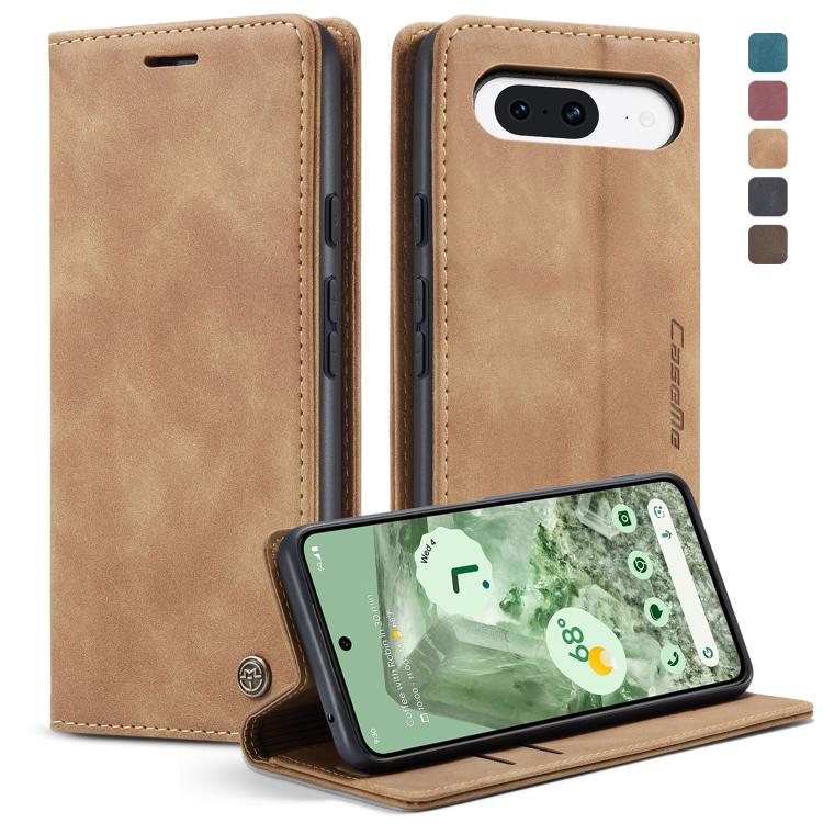 For Google Pixel 8A CaseMe 013 Multifunctional Horizontal Flip Leather Phone Case(Brown) by CaseMe