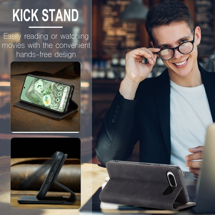 For Google Pixel 8A CaseMe 013 Multifunctional Horizontal Flip Leather Phone Case(Black) by CaseMe