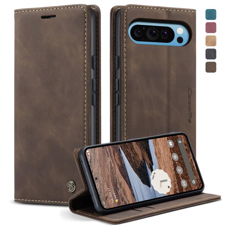 For Google Pixel 10 Pro XL / 9 Pro XL CaseMe 013 Multifunctional Horizontal Flip Leather Phone Case(Coffee) by CaseMe