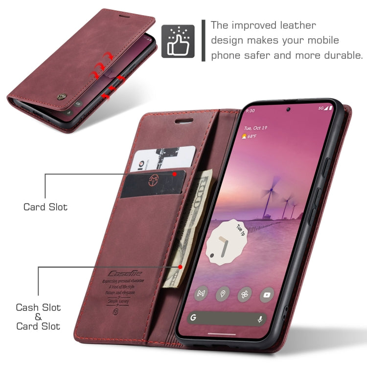 For Google Pixel 10 Pro XL / 9 Pro XL CaseMe 013 Multifunctional Horizontal Flip Leather Phone Case(Wine Red) by CaseMe