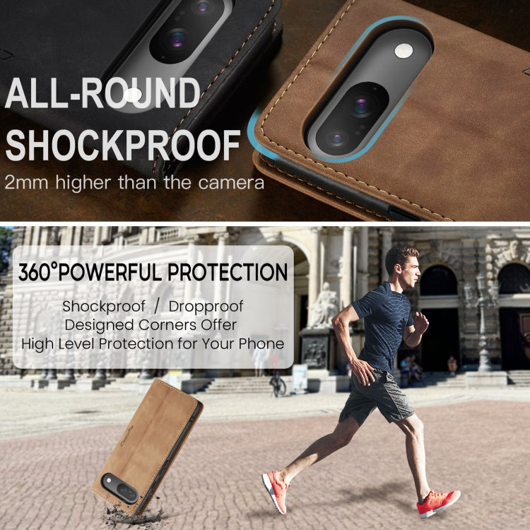 For Google Pixel 10 / 10 Pro / 9 CaseMe 013 Multifunctional Horizontal Flip Leather Phone Case(Brown) by CaseMe