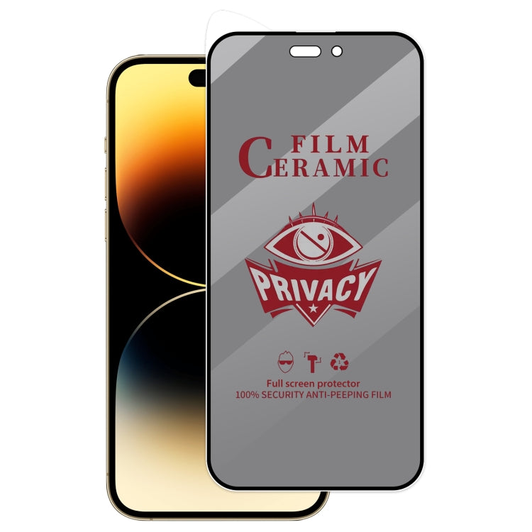 For iPhone 14 Pro Full Coverage HD Privacy Ceramic Film by bashfashion