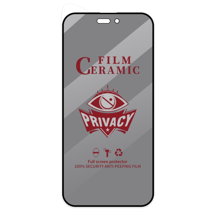 For iPhone 15 Pro Full Coverage HD Privacy Ceramic Film by bashfashion