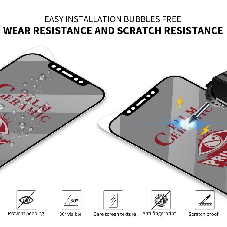 For iPhone 15 Full Coverage HD Privacy Ceramic Film by bashfashion