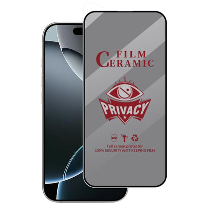 For iPhone 16 Pro Full Coverage HD Privacy Ceramic Film by bashfashion