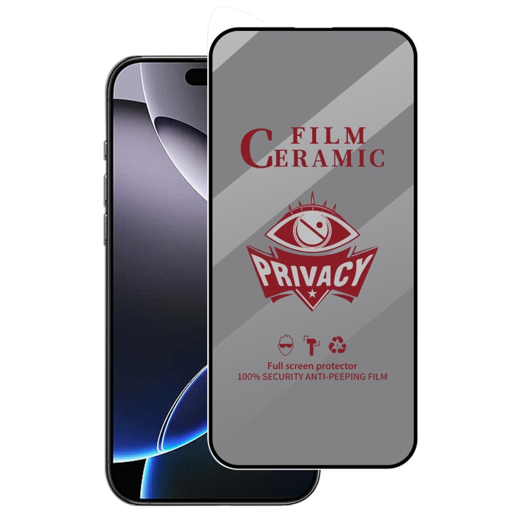 For iPhone 16 Pro Max Full Coverage HD Privacy Ceramic Film by bashfashion