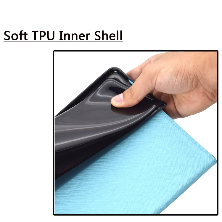 For Samsung Galaxy Tab A11 / A9 Coloured Drawing Stitching Flip PU Tablet Case with Sleep / Wake-up Function(Butterfly Tower) by bashfashion