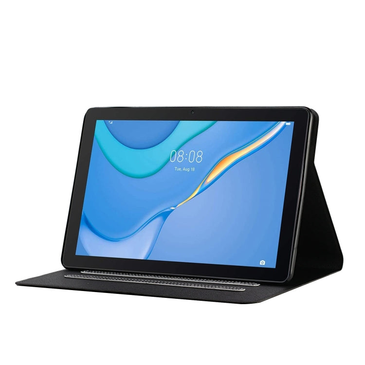 For Samsung Galaxy Tab A11+ / A9+ Pure Color PU Tablet Case with Sleep / Wake-up Function(Black) by bashfashion